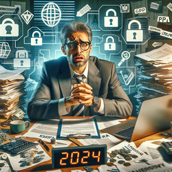 An image depicting cybersecurity requirements for CPAs and Tax Preparers in 2024