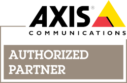 Axis Communications logo for business video surveillance, access control, intercom, and network audio solutions