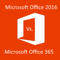What's the difference between Microsoft Office 2016 and Office 365?